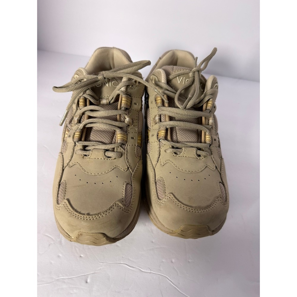 Vionic Walker Womens Tan Leather Mesh Orthotic Walking Sneakers Size 9 RS11-1-17